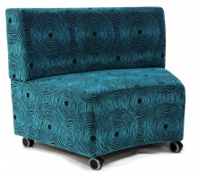 Glow Lounge Ottoman With Back. Fabric Any Colour